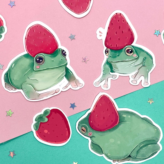 Frog Stickers Frog Buddies Berry Sticker Pack Laptop Sticker Vinyl