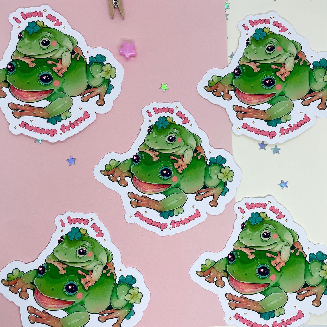 Frog Love Sticker Bundle Cute Matte Vinyl Stickers With Funny Sayings ...