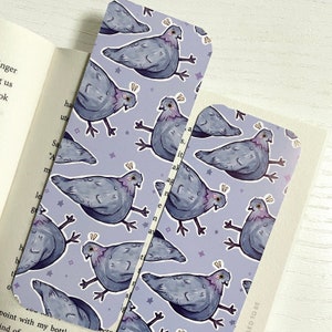 Birb Bookmark Bird Art Cute Bookmark Double Printed Cottagecore Book Book Lovers Pigeon Stationery Reading Accessories image 1