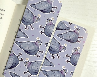 Birb Bookmark | Bird Art | Cute Bookmark | Double Printed | Cottagecore Book | Book Lovers | Pigeon Stationery | Reading Accessories