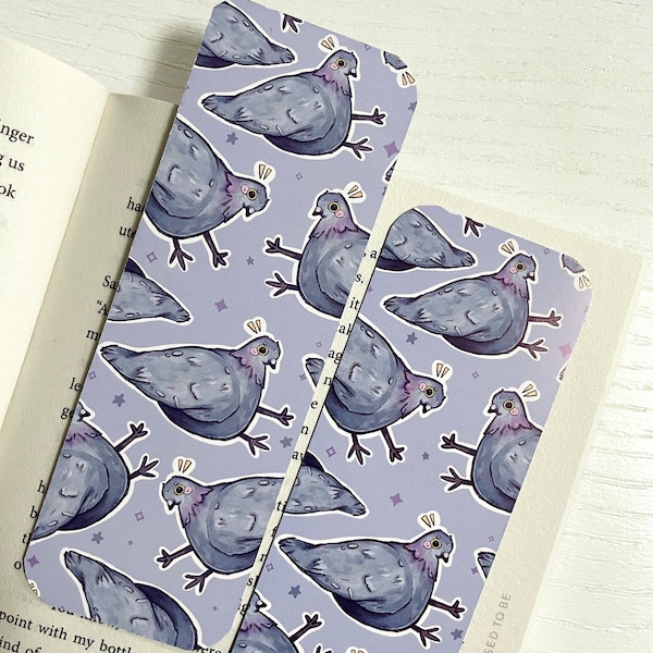 Birb Bookmark | Bird Art | Cute Bookmark | Double Printed | Cottagecore Book | Book Lovers | Pigeon Stationery | Reading Accessories