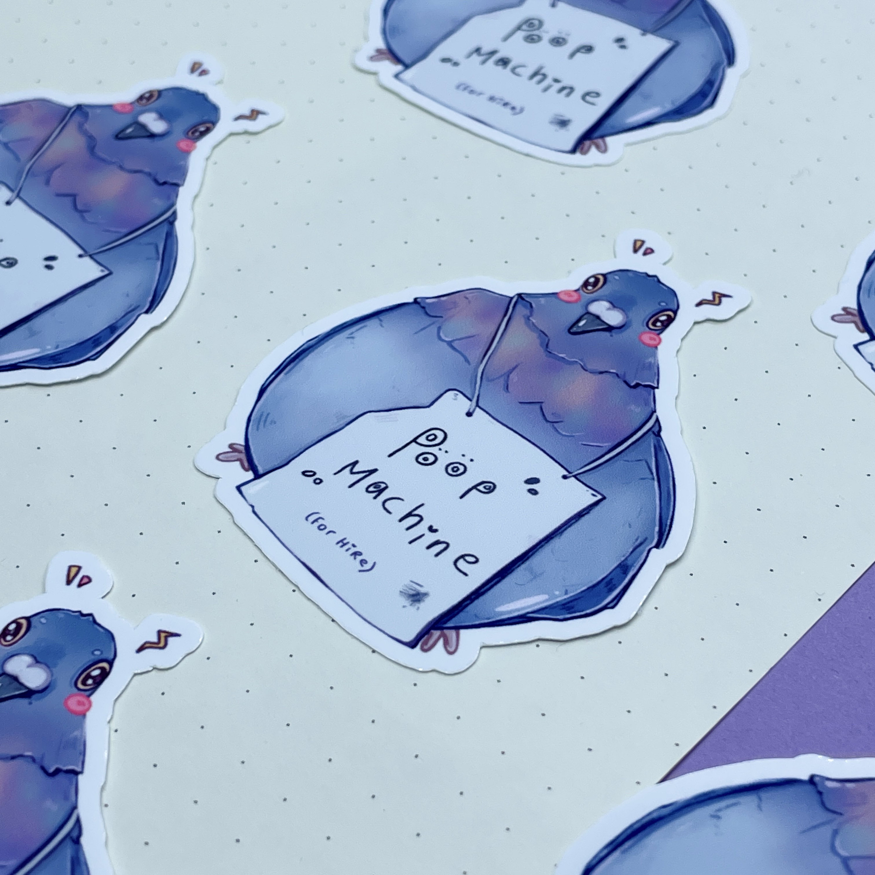 Poop Machine Bird Sticker | Waterproof Vinyl Sticker | Laptop Decal ...