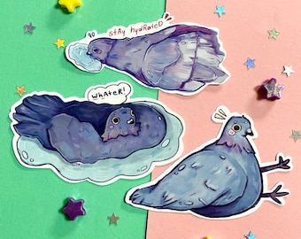 Taube Sticker | Vogelfreunde | Lustige Taube | Sticker Pack | Laptop Aufkleber | Vinyl-Aufkleber | Deko Aufkleber | Niedlicher Sticker | Vogel Meme