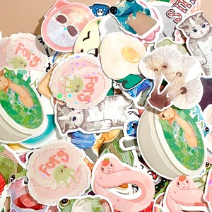Oops Bags | Discounted Stickers | Grab bag | Kawaii Stickers | Cute stickers | 7 pc | B-Grade Stickers | Holographic Vinyl image 7