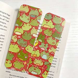Frog Box Bookmark | Frog Art | Cute Bookmark | Double Printed | Cottagecore Book | Book Lovers | Toad Stationery | Reading Accessories