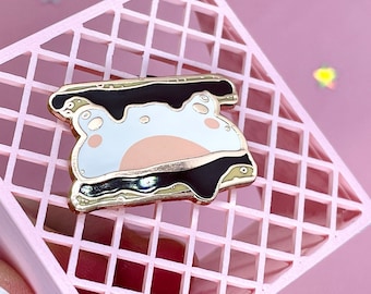 Frog Pin | Hard Enamel Pin | Rose Gold | Funny S'mores Food |  Frog Pin Set | Frog Badge | Cute Pin | Frog Friend | Sweet Small Pin