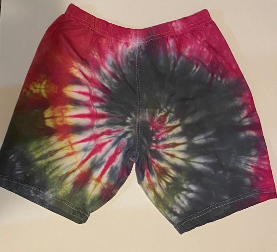 multi color biker shorts