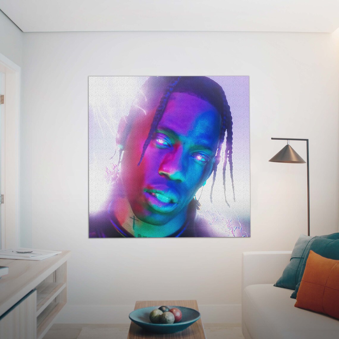 Travis Scott art Print on Fabric 100% Cotton Gift idea Home | Etsy