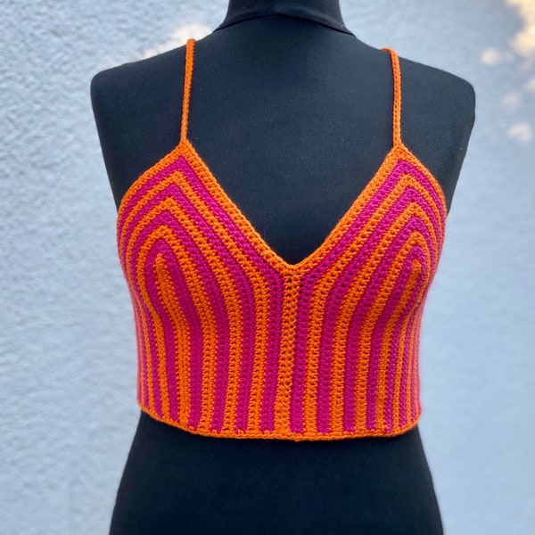 Boho croptop gr m  70s gehäkelte sonmer top bralette