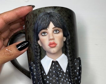 Wednesday Addams Sculpt on Mug