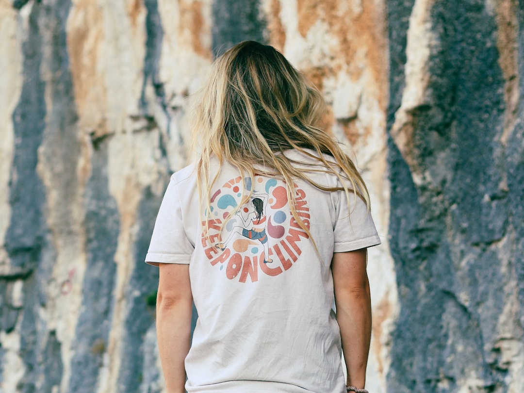 Keep on Climbing Tshirt Rock Climbing Clothing Woman Etsy