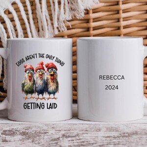 Funny Chicken Coffee Mug Gift For Friend, Personalized Coffee Cup Birthday Gift For CoWorker, Mug For Chicken Lover, Ceramic Coffee Mug Gift