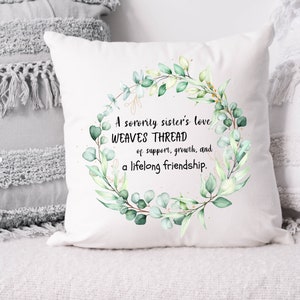 Pretty Sorority Sister Pillow, Gift For College Sorority Sister, College Roommate Birthday Gift, Throw Pillow Gift, Pillow Cover Sister Gift