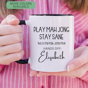 Personalized Mahjong Coffee Mug, Mahjong Mug Gift For Birthday, Mahjong Gift for Players, Mah Jong Cup, Mahjong Game, Mahjong Tea Mug 10013