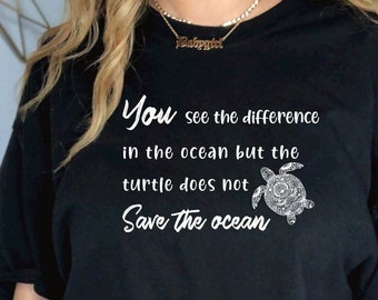 Nice Save The Ocean Shirt Gift For Environmentalist, Marine Life TShirt For Friend Birthday, Environmental Ocean Conservation, Environment