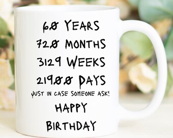 Funny 60th Birthday Mug, Personalized Gift For 60th Birthday, Dad Mom Gift From Daughter Son, Sixty Year Old Birthday Coffee Cup,Grandparent