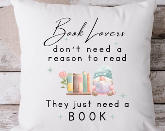 Funny Book Lovers Pillow, Pillow For Book Lovers, Book Lovers Gifts Funny, Book Lover Throw Pillo, Decorative Cushion, Home Decor Pouffe