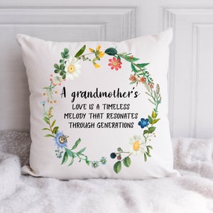 Beautiful Grandmother Pillow, Gift For Grandmother From Grandchild, Grandmother Birthday Gift, Christmas Gift For Grandmother, Grandma Cover