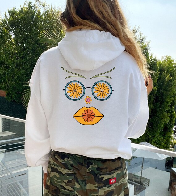flower face hoodie