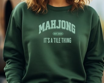 Personalized MahJong Sweatshirt Gift For Player, Mah Jongg Game Lover Crewneck, Stylish Mahjong Birthday Gift, Mah Jong Game Player T-Shirt