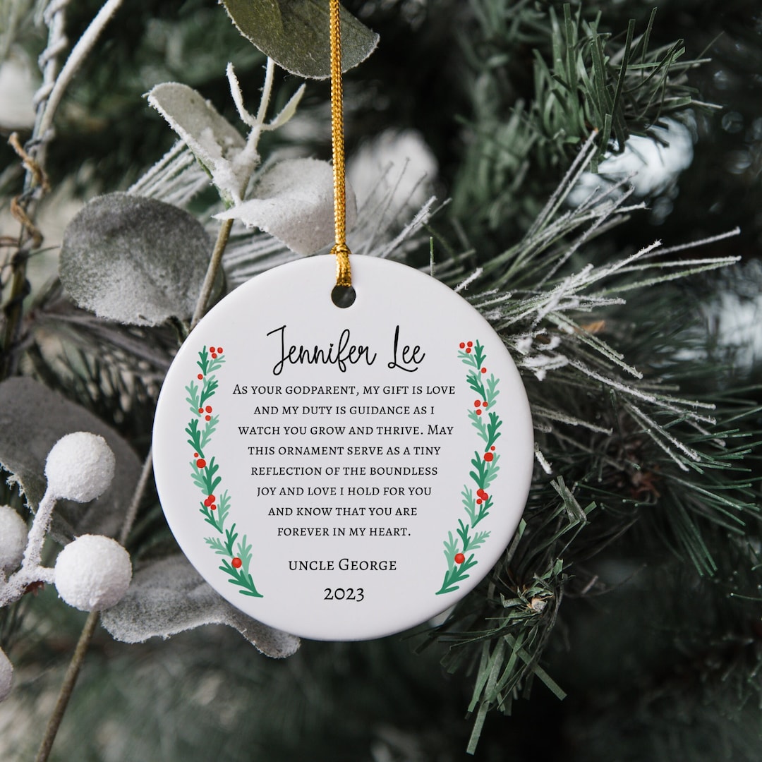 Custom Godchild Ornament From Godparent Godchild Gift for Etsy