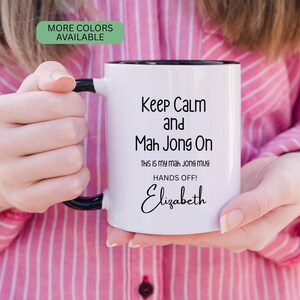 Personalized Mahjong Coffee Mug, Mahjong Mug Gift For Birthday, Mahjongs Gift For Players, Mah Jong Cup, Mahjong Game, Mahjong Tea Mug 10012