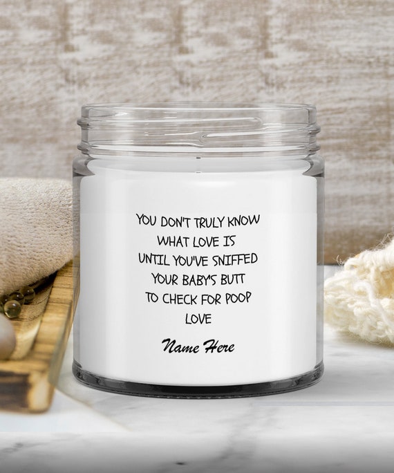 New Baby Candle New Born Gift Customizable Candle Expecting Etsy