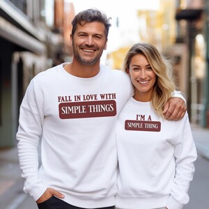 Simple Things Couples Sweatshirts, Sweatshirt Gifts For Couples, Funny Couples Sweatshirt Hoodie, Valentines Day Couple Crewnecks, Matching