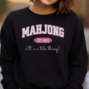 Personalized MahJong Sweatshirt Gift For Player, Mah Jongg Game Lover Crewneck, Stylish Mahjong Birthday Gift, Mah Jong Game Player T-Shirt