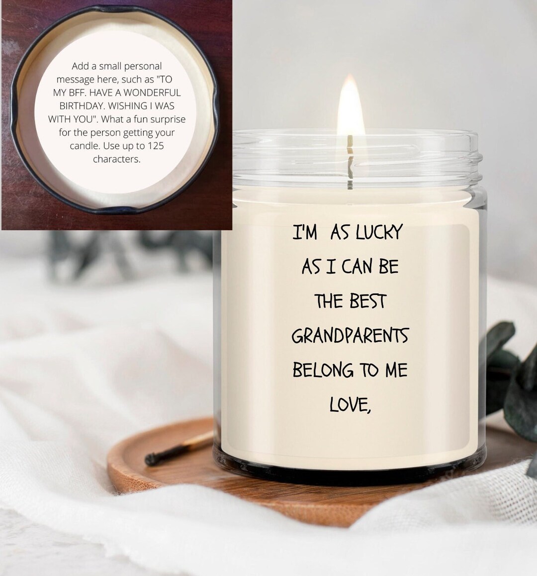 Grandparents Candle Gift From Grandkids Great Grandma Gift Etsy UK