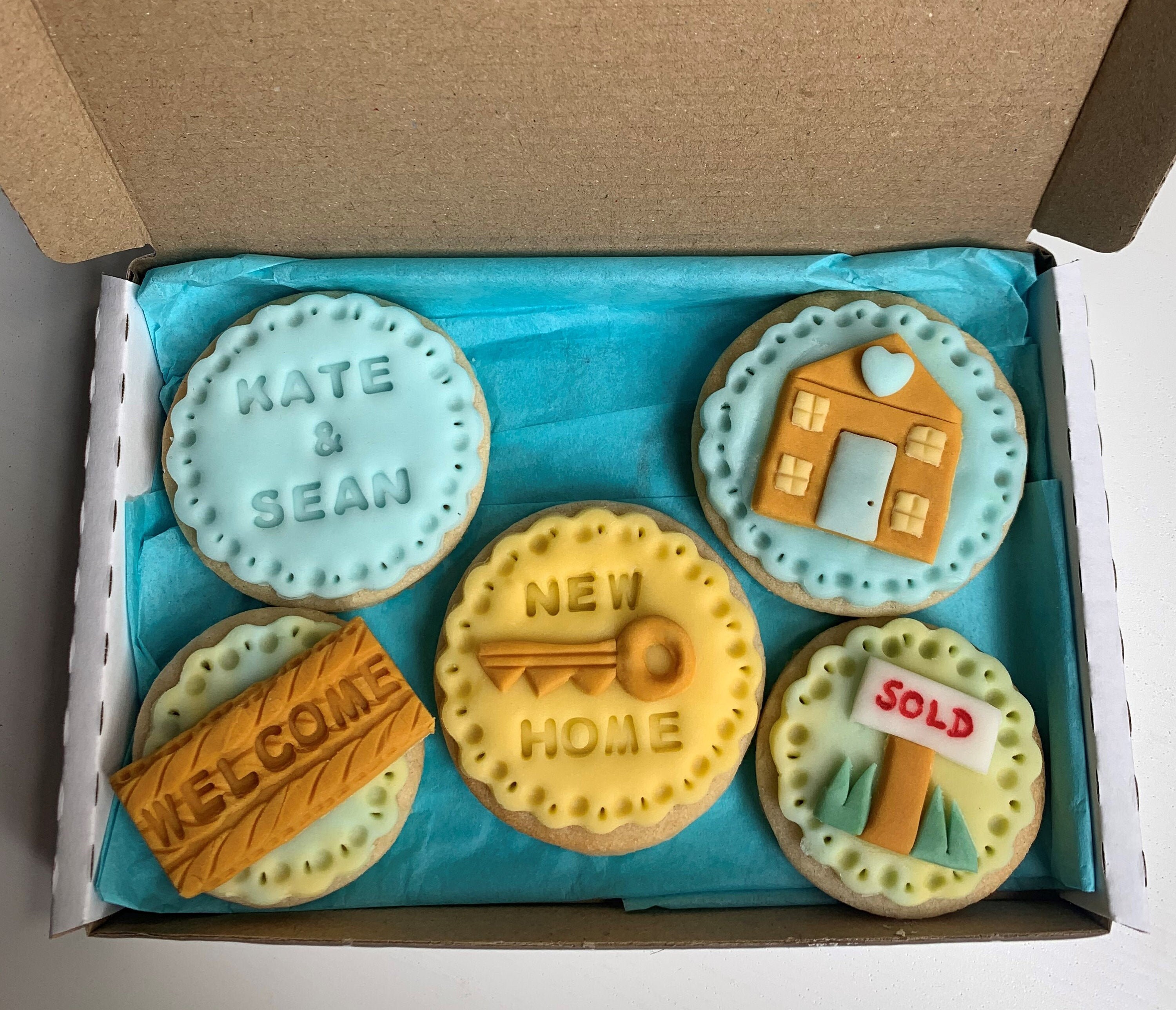 New Home Biscuits Personalised New Home Gift Housewarming Etsy