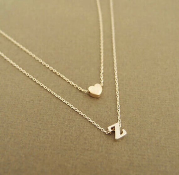 Letter Necklace initial Necklace Letter Necklaces Etsy UK