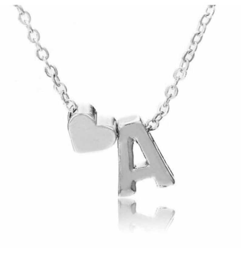 Letter Necklace initial Necklace Plated personalised Etsy