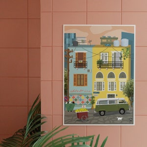 The Beauty of Achrafieh Art Print | Ashrafieh Lebanon | Nostalgic Lebanese Art Print | Lebanon Architecture | size A4 A3 A2 A1 | Beirut