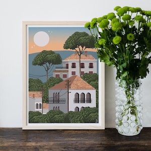 Lebanese Village | Lebanese Mountains | Lebanon | Mount Lebanon | Lebanese Art Print | Beyrouth | size A4 A3 A2 A1 | Beirut | بيروت