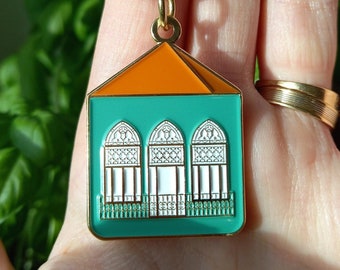 Green Lebanese House "Beyt" Keychain | Keyring Lebanon | Lebanese Souvenir | Lebanese Gift | Beirut | Lebanon Windows Keychain | Whyنط