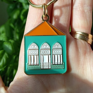 Green Lebanese House "Beyt" Keychain | Keyring Lebanon | Lebanese Souvenir | Lebanese Gift | Beirut | Lebanon Windows Keychain | Whyنط