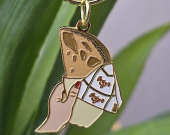 Manouche w Bonjus Schlüsselanhänger | Schlüsselanhänger Libanon | Libanon Souvenir | Libanon Geschenk | Arabisch Kaffee | Gold Emaille | Beirut