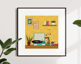 Sonntag | Hören Fayrouz | Libanon | libanesische Kunstdruck | Libanon | Libanesisches Poster | Beirut | Beyrouth | Fairyrouz Vinyl