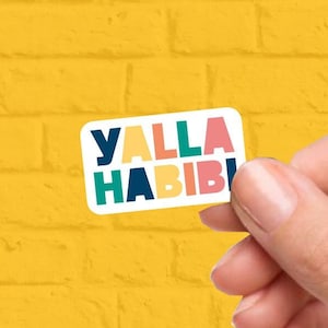 STICKER Yalla Habibi | Libanese stickers | Zeer Libanees stickerpakket | Vinylstickers | Libanon | Beiroet