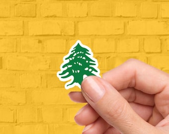 Tiny Lebanese Cedar Tree Sticker | Very Lebanese Sticker Pack | Vinyl Stickers | Lebanon | Beirut