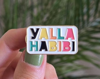 Yalla Habibi PIN | Libanesisk gåva | Guld emalj | Libanon Pins
