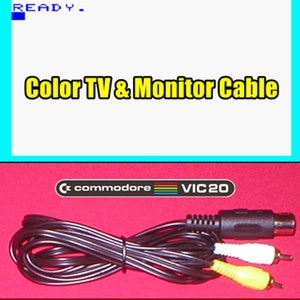 6 Foot Color AV Audio Video TV & Monitor Cable for Commodore VIC-20 Computer New