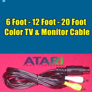 Color AV Audio Video TV & Monitor Cable for Atari 800 800XL 1200XL 65XE 130XE Computer NEW