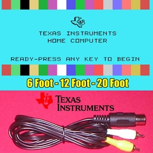 Farbe AV Audio Video TV & Monitor Kabel für Texas Instruments Ti-99/4 und Ti-99/4A Computer NEU