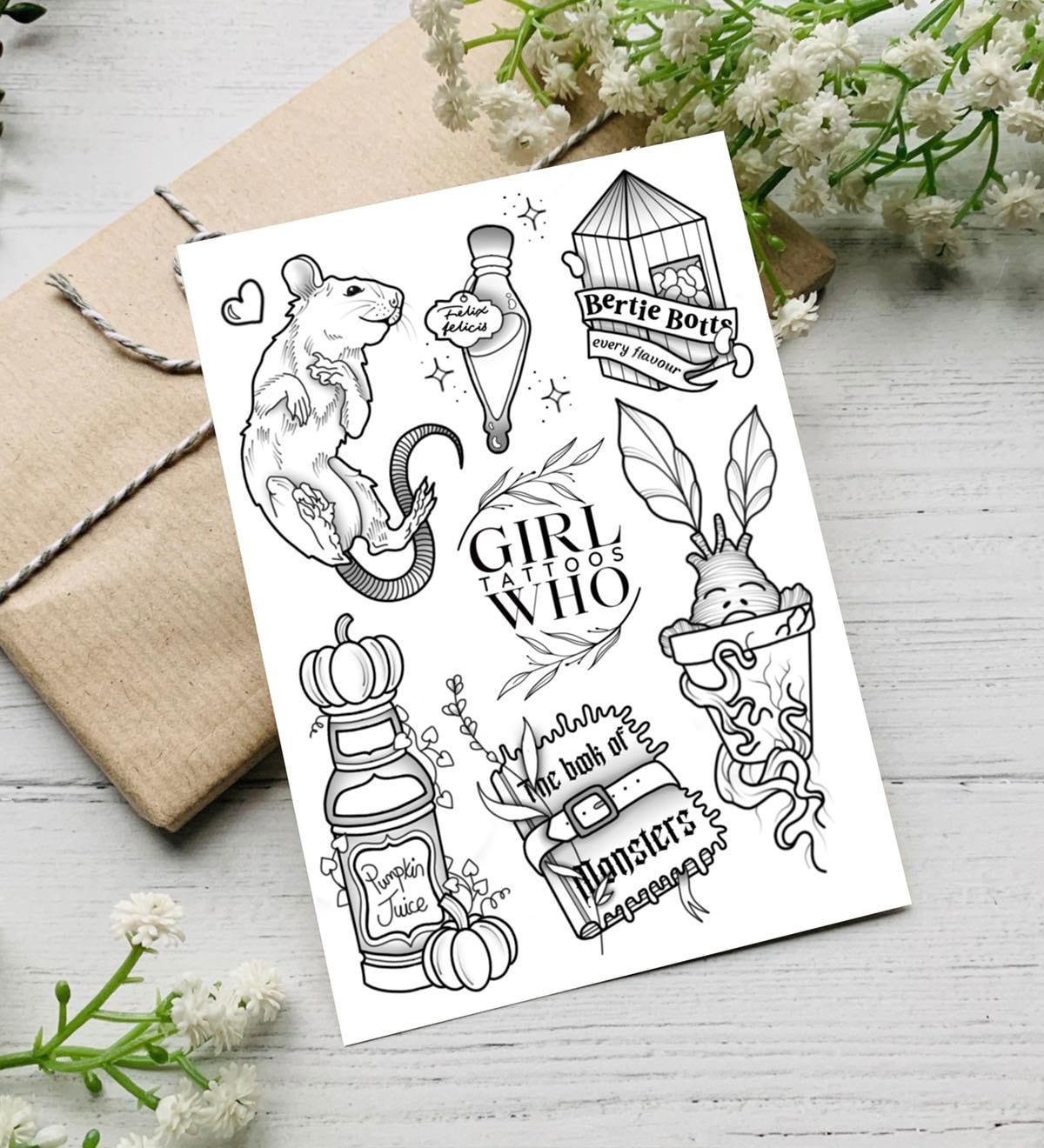 Harry Potter Themed Temporary Tattoos Magical Tattoos Harry Potter