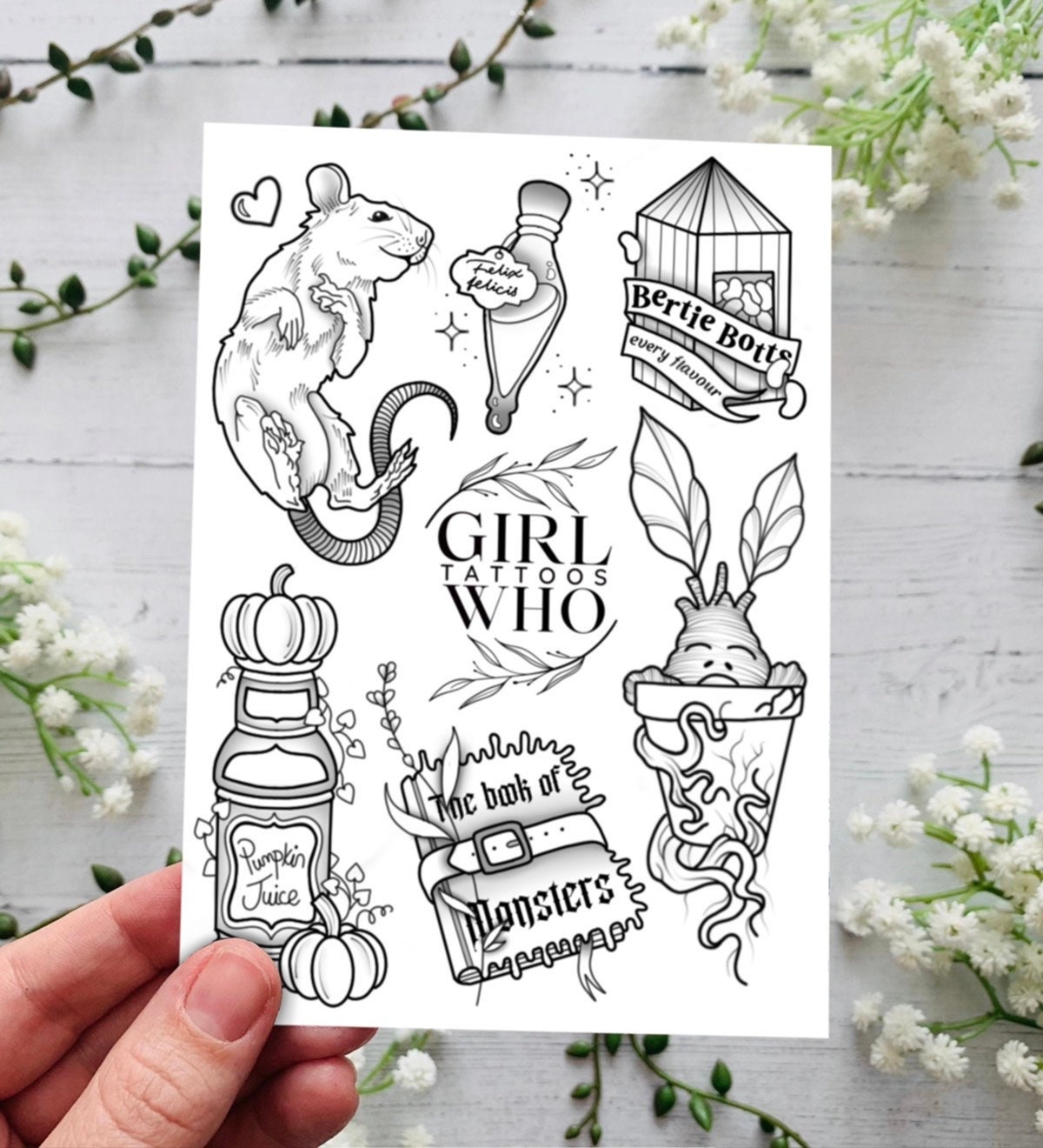 Harry Potter Themed Temporary Tattoos Magical Tattoos Harry Potter