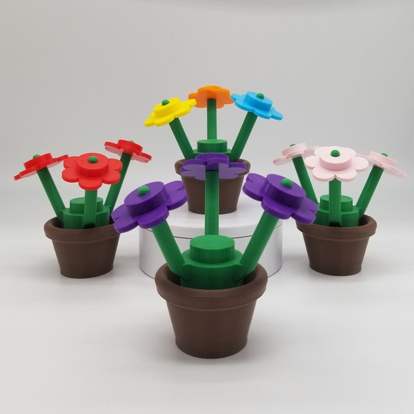 3D Printed Flowers Block Style