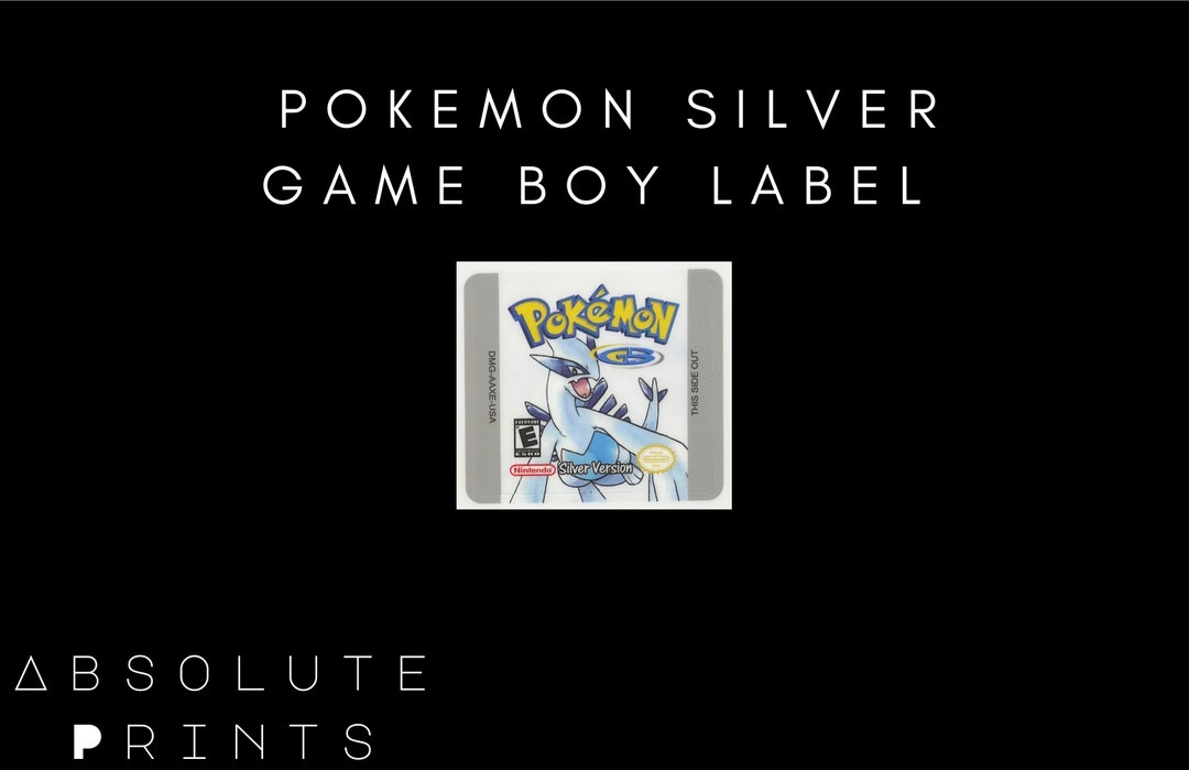 Pokémon Silver Game Boy Cartridge Labels Aftermarket Etsy