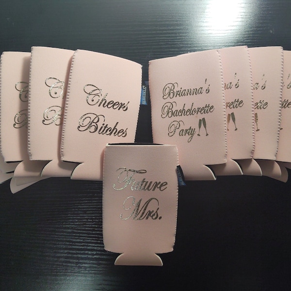 Bridal Party Koozies - Groomsman Coozies - Bridesmaid Cozies - Wedding Koozies - Bulk Discounts